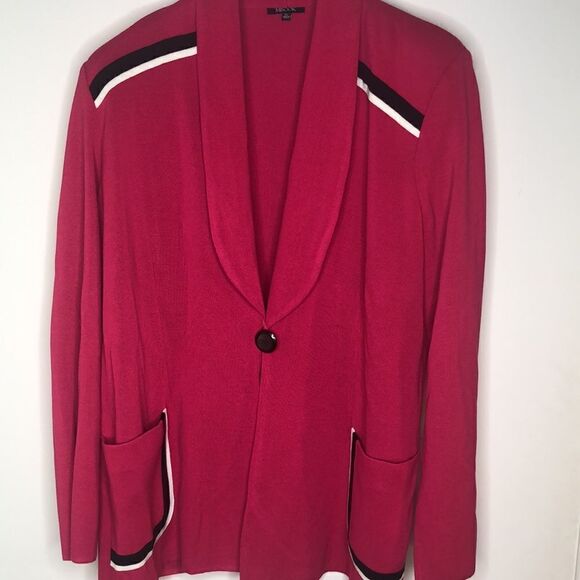 Misook hot pink cardigan sweater size XL - Picture 8 of 10